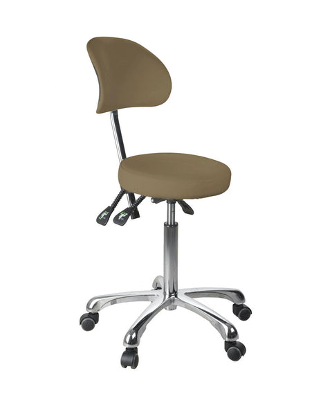 Bolt 200 Medical Doctors Stool with Back and 3 Way Motion