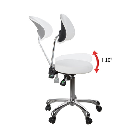 Bolt 200 Medical Doctors Stool with Back and 3 Way Motion