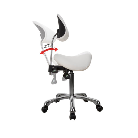 Bolt 200-S Medical Doctors Saddle Seat Stool with Back and 3 Way Motion