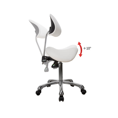 Bolt 200-S Medical Doctors Saddle Seat Stool with Back and 3 Way Motion