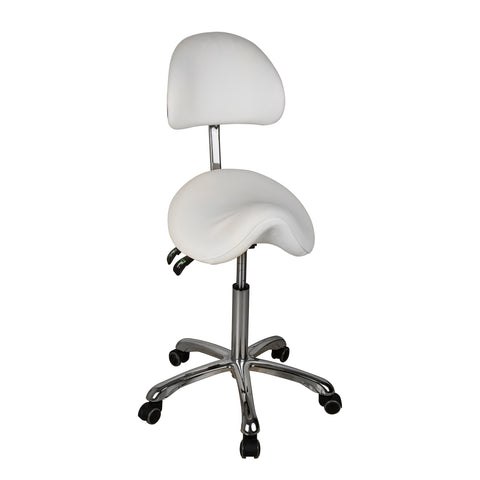 Bolt 200-S Medical Doctors Saddle Seat Stool with Back and 3 Way Motion